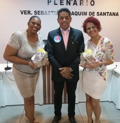 Ivete Leão, vereador Fernandes e Eliane Suzart