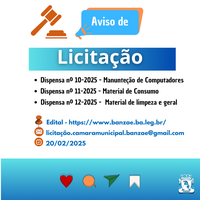 Aviso: dispensas de licitação 